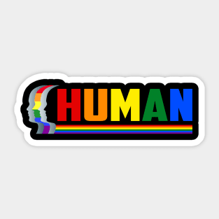 HUMAN LGBT Gay Pride Month Sticker